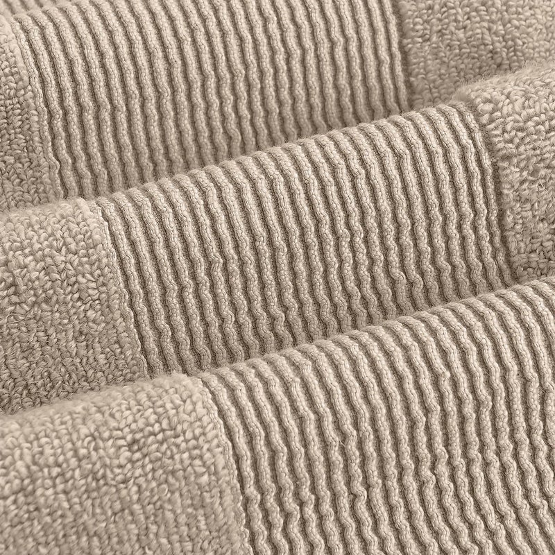 Modern Threads Air Cloud 6-Piece Towel Set - 100% Zero-Twist Cotton, 500 GSM, Quick Dry & Plush, Sand - Image 4